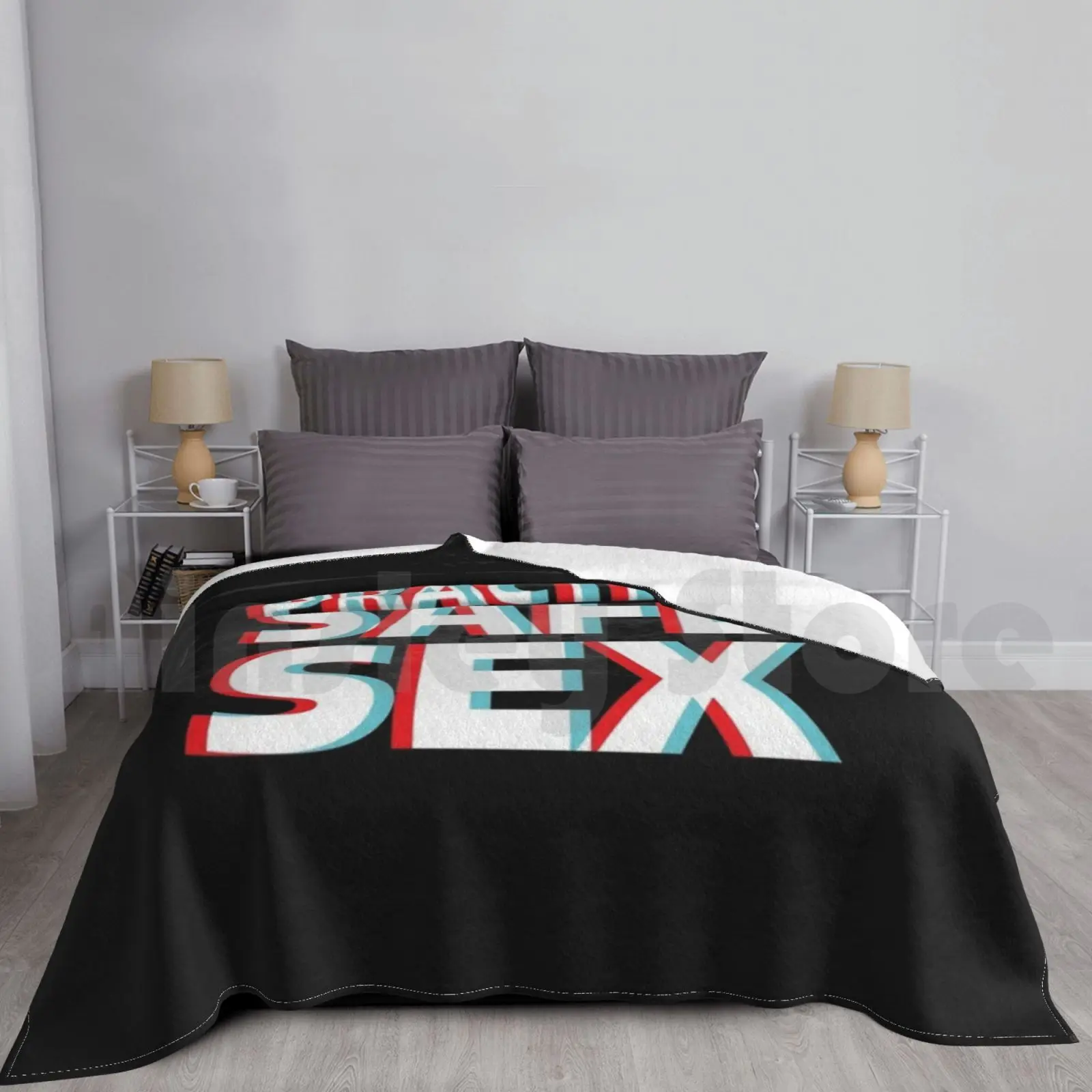 Practice Safe Sex Blanket Fashion Custom Practice Safe Sex Practice Safe Sex Virginity Rocks Typography Text Quote