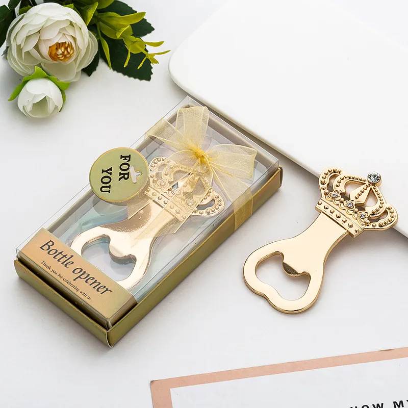 

(10 Pieces/lot) Royal Wedding Collection gifts of Crown design wine bottle opener favors for Wedding and Party souvenirs in gift