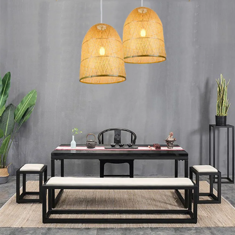 bamboo Pendant Light Lantern Suspension Lamp LED E27 110V 220V Use for restaurant living room indoor illumination light fixture