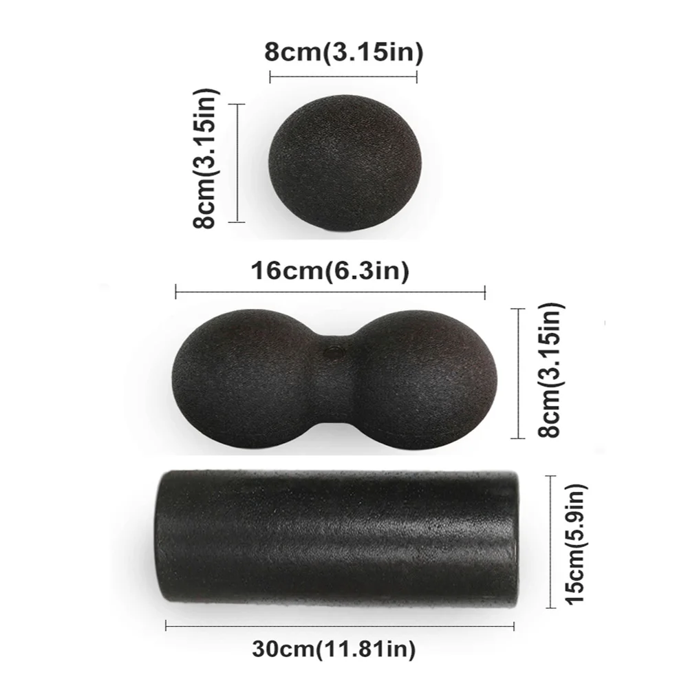 EPP Yoga Massage Foam Block Roller Peanut Ball Set Fitness Blocks for Back Pain Self-Myofascial Treatment Pilates Muscle Release