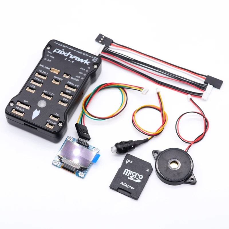 Pixhawk PX4 PIX 2.4.8 32 Bit Flight Controller +OSD OLED with Safety Switch and Buzzer 4G SD and I2C Splitter Expand Module