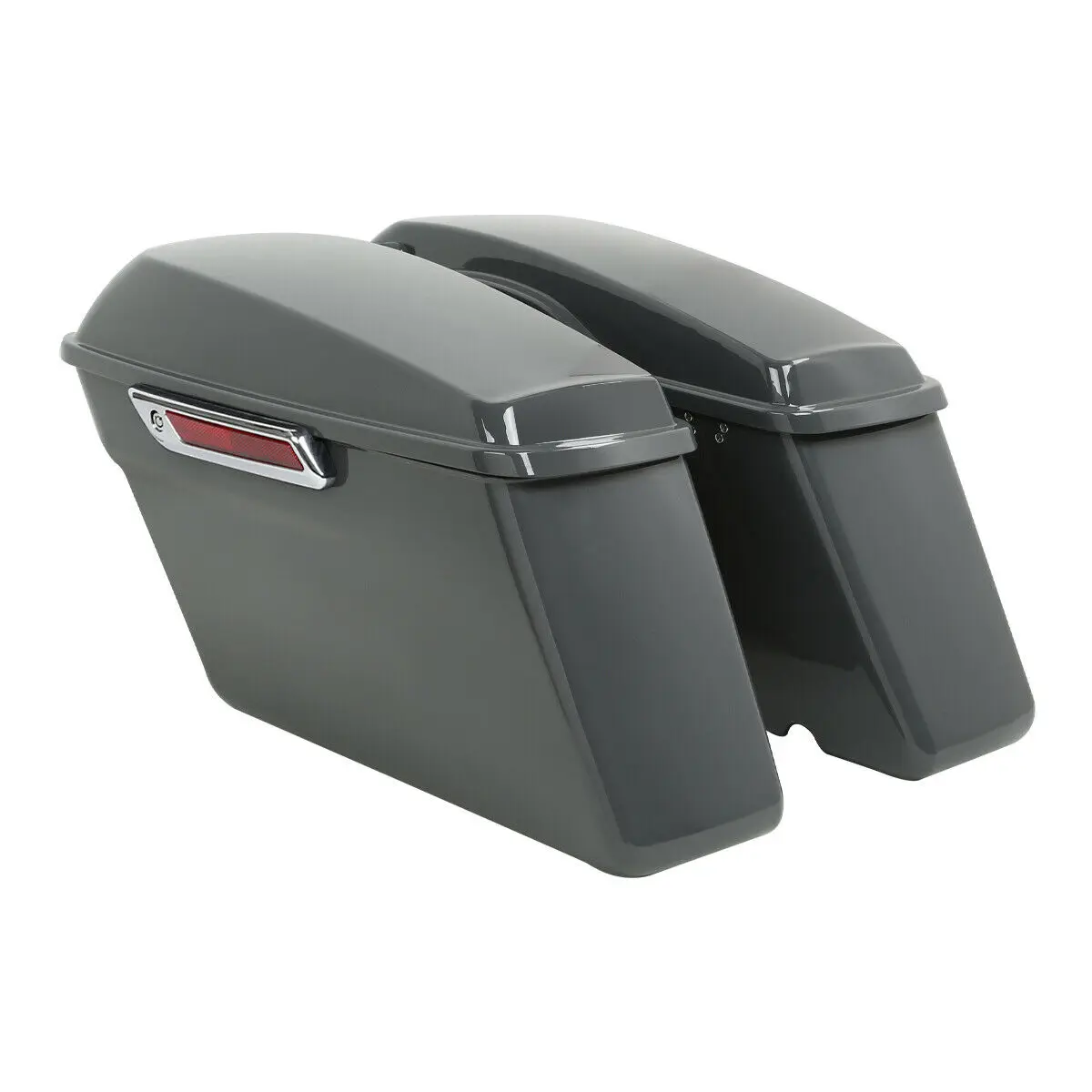 Twarde sakwy motocyklowe dla Harley Touring Road King electride przemieszczanie się po ulicy 2014-2024 Gunship Gray