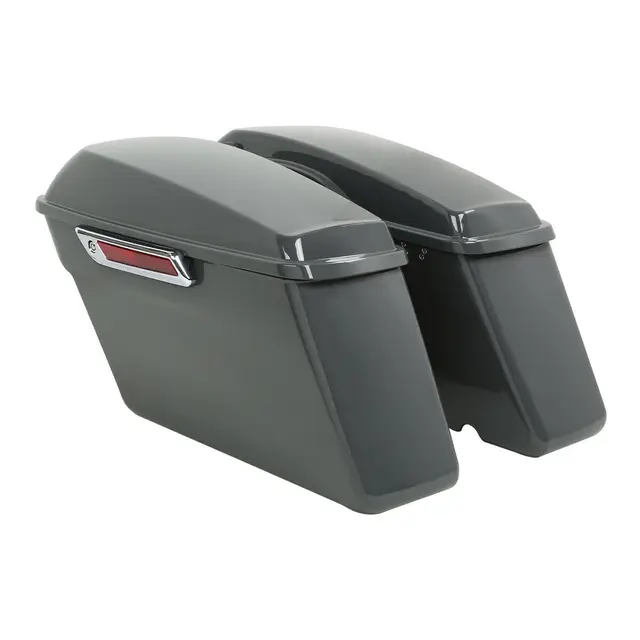 Twarde sakwy motocyklowe dla Harley Touring Road King electride przemieszczanie się po ulicy 2014-2024 Gunship Gray