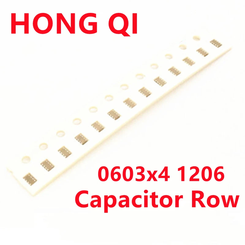 100pcs 0603*4  0.1UF 104K 100NF 10% 50V NPO Network Array 0612 rows of chip capacitors 0603x4 capacitor row