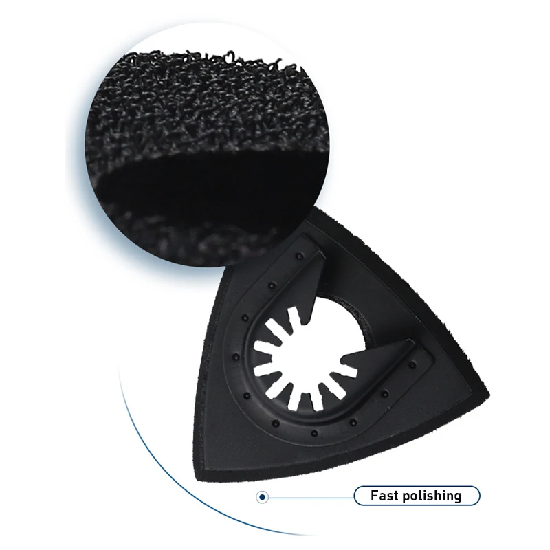 Lames de scie, tampon de ponçage Semi-circulaire pour outils oscillants électriques, multi-coupe, polissage, meulage, outils multifonctions