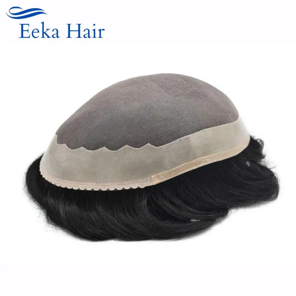 

Мужской парик с тонким моно покрытием вокруг долговечной системы волос парик человеческие черные парики Remy сменная система человеческих волос