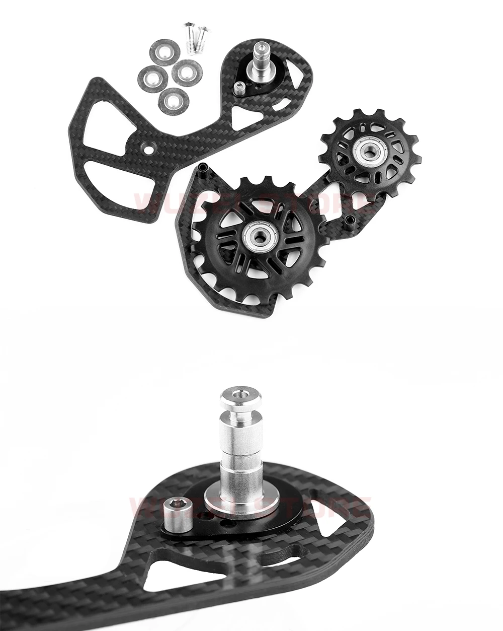Cage De Poulie Surdimensionnée SwishTi Ti OSPW Pour Shimano R8150/R9250 – 12v, Noir