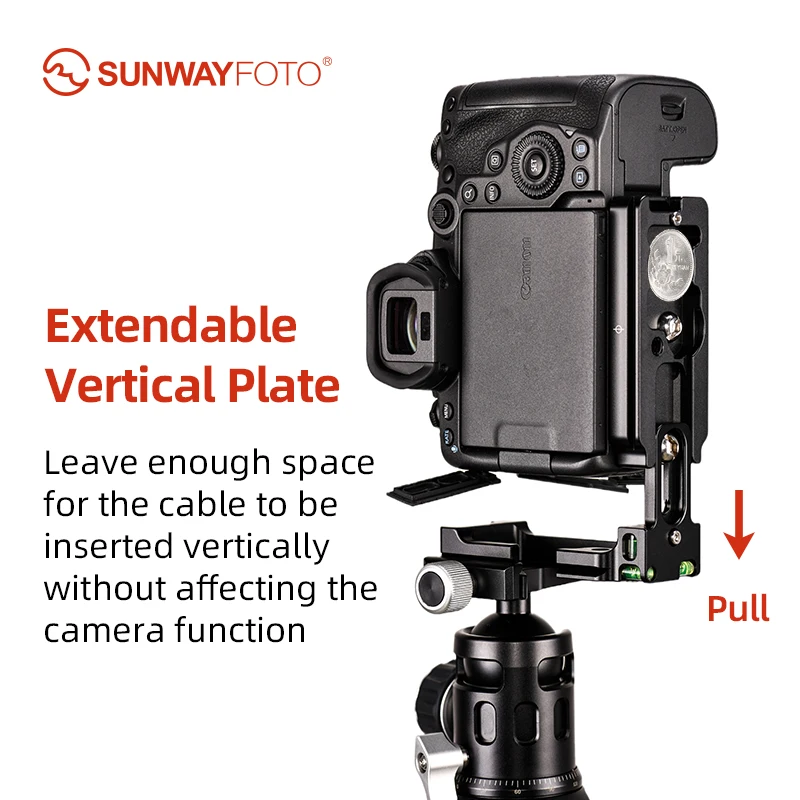 SUNWAYFOTO PCL-R5 L-bracket for Canon Eos R5/R6 DSLR Arca / RRS Compatible Quick Release Plate