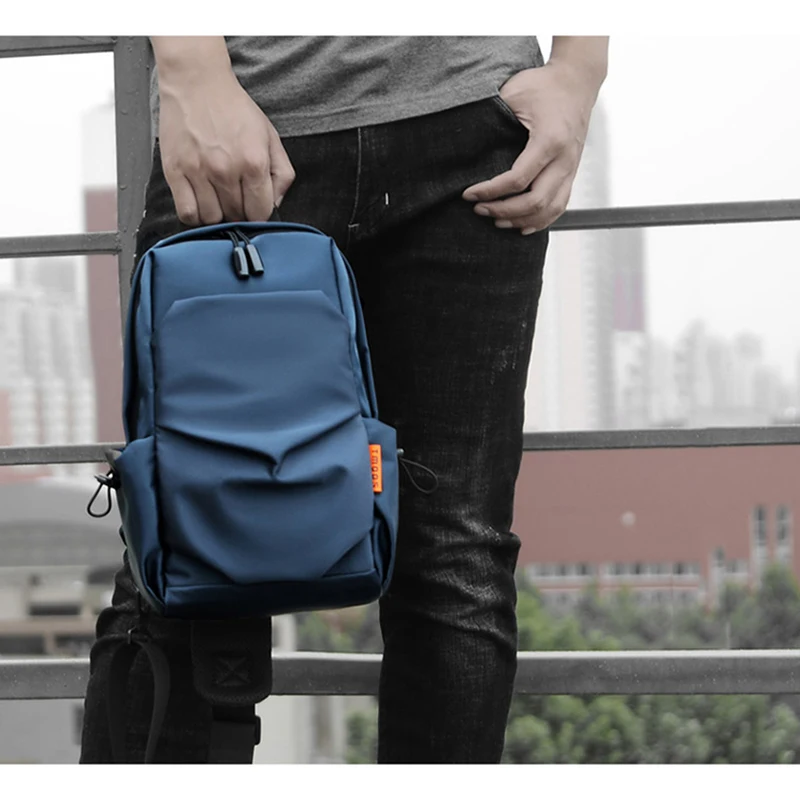 New Multifunction Chest bag Shoulder Messenger Bag with Headphone Hole Waterproof Oxford Travel Retro Zipper Crossbody  Bag