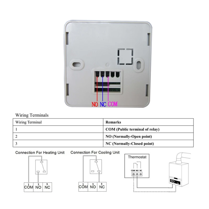 LCD Caldaia A Gas Regolatore di Temperatura di Riscaldamento Digitale Settimanale Programmabile Termostato A Parete Termoregolatore con retroilluminazione
