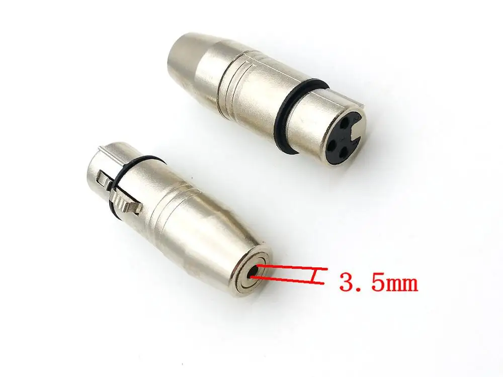 1 sztuk 3 pin XLR Audio żeńskie złącze do 3.5mm stereo złącze wtykowe