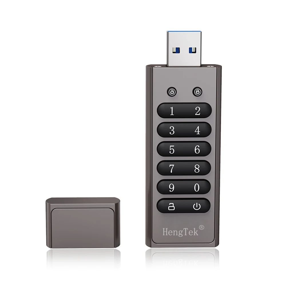 32GB/64GB/128GB/256GB U Disk 256-bit Encrypted USB Drive Password Secure Flash Drive USB3.0 U Disk Support Reset/Wipe/Auto Lock