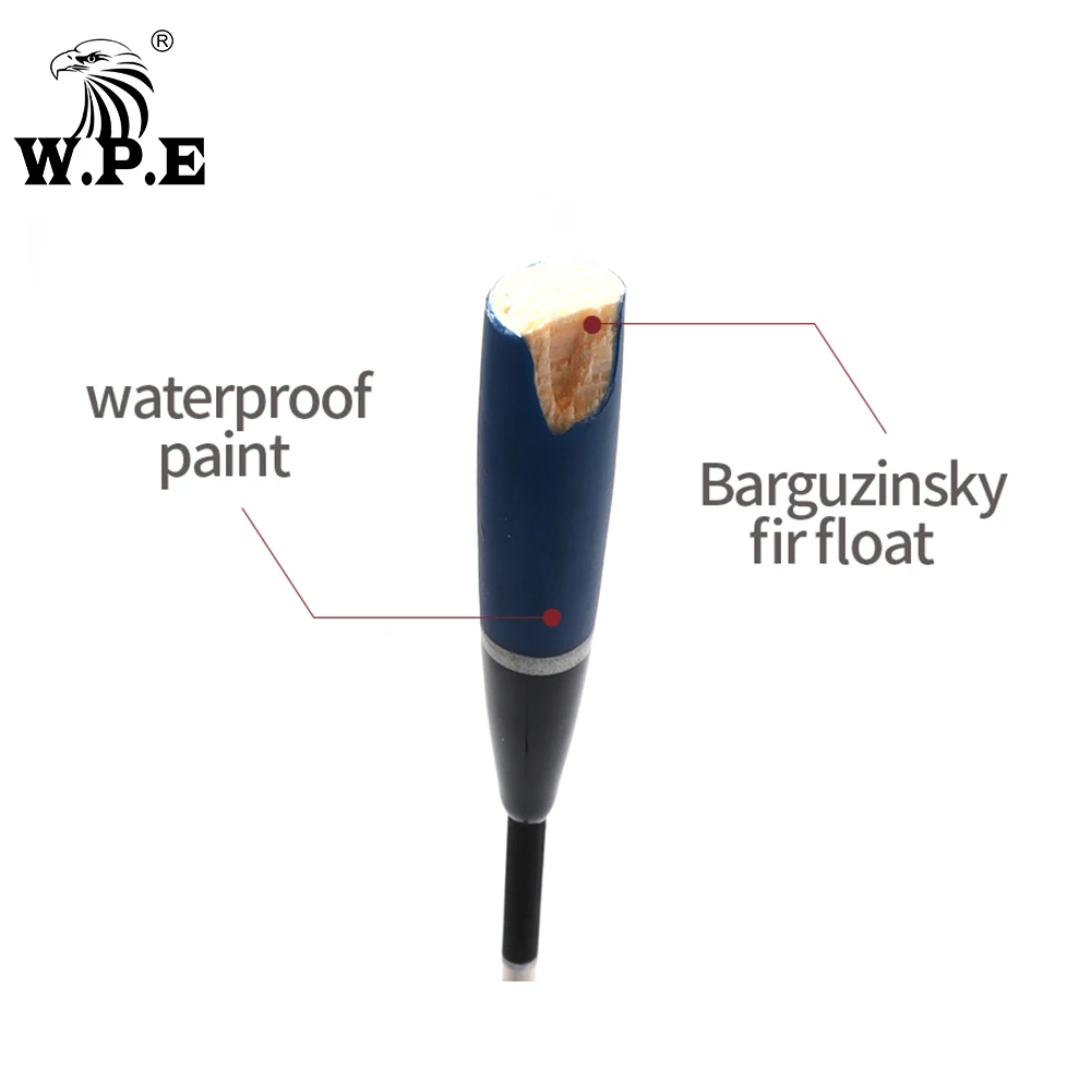 W.P.E Brand 3pc/lot Fishing Float Barguzinsky Fir Floats Size 2-6g for Carp Fishing Buoy Bobber Fishing Light Floats Multicolor