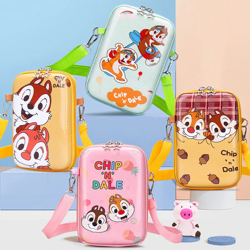 Disney 3D Crossbody Bags For Children New Cartoon Chip Dale Kawaii Waterproof Baby Shoulder Bag Kids Casual Lovely Design Wallet