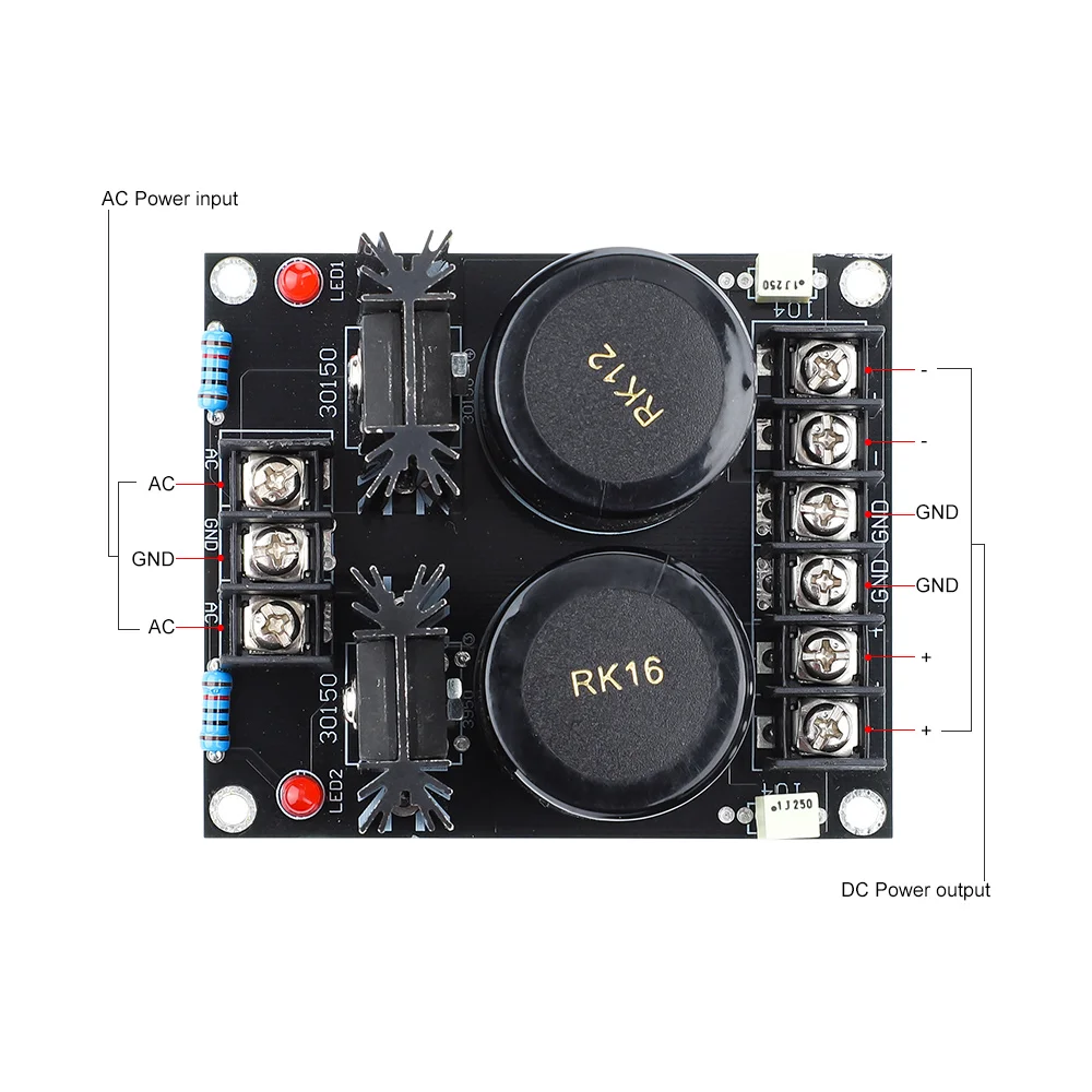 AIYIMA-filtro rectificador de amplificador 120A, placa de fuente de alimentación de alta potencia para cine en casa, 10000uf 50V