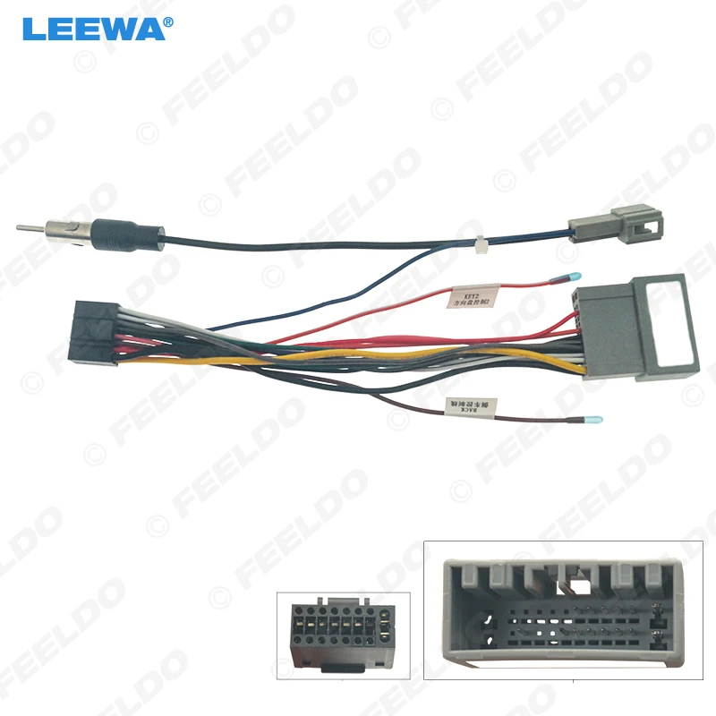 

LEEWA Car Audio DVD Player 16PIN Android Power Cable Adapter For Honda Crider Greiz 2019-2020 Radio Wiring Harness #CA6981