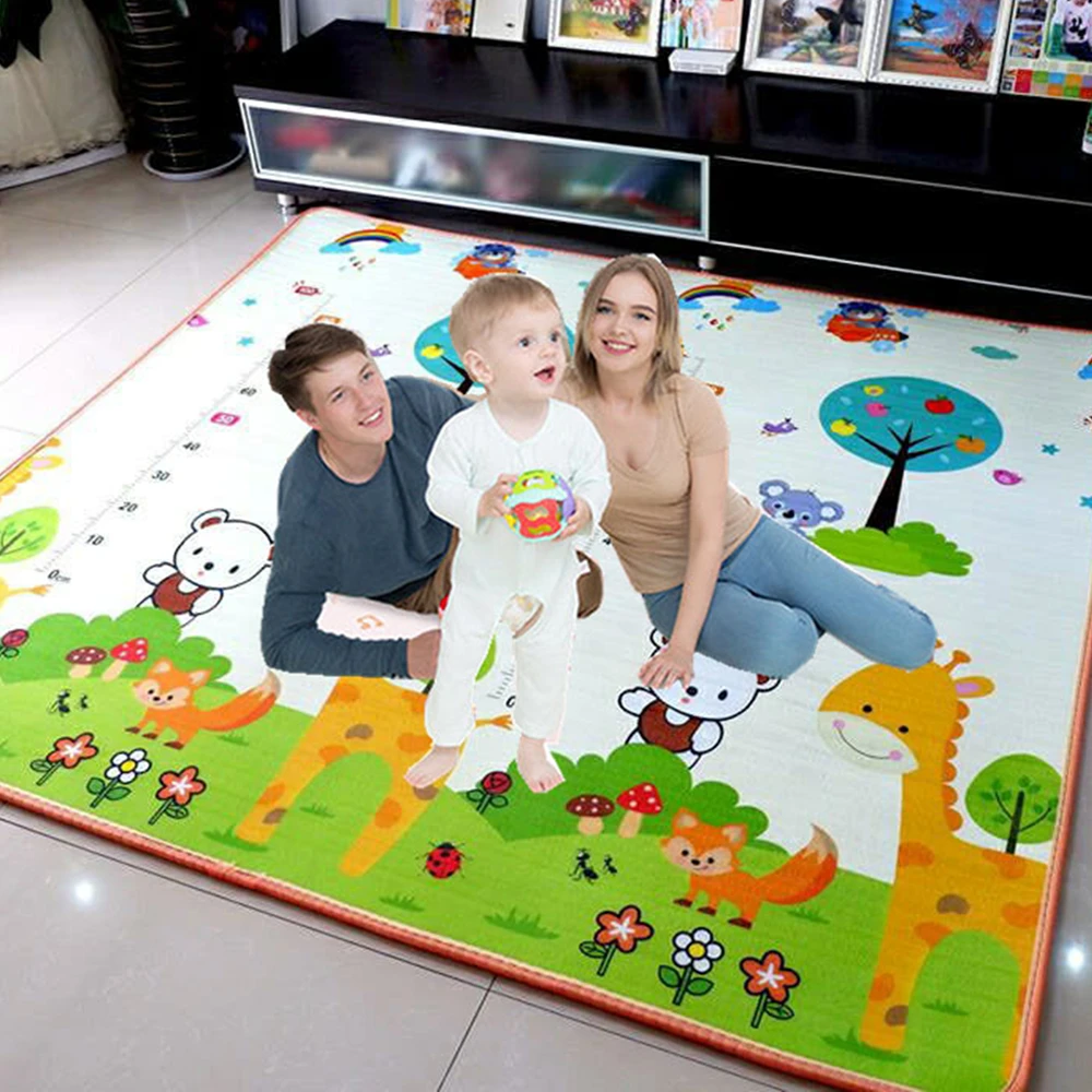 200*180cm Foldable Cartoon Baby Play Mat Xpe Puzzle Children's Mat Baby Climbing Pad Kids Rug Baby Games Mats Toys for Children