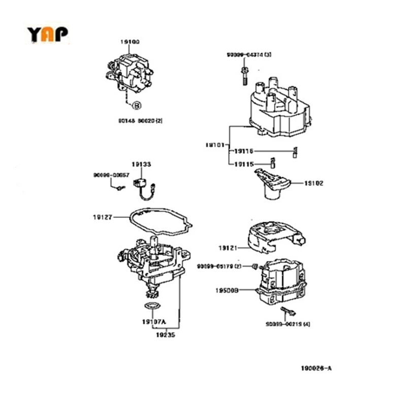 NEW Distributor For HONDA ACURA Civic Integra B16A B18C 1.6L 1.8L 30100-PT2-004 30100-P73-A02 30100-P73-A01 TD-81U/84U/86U/87U