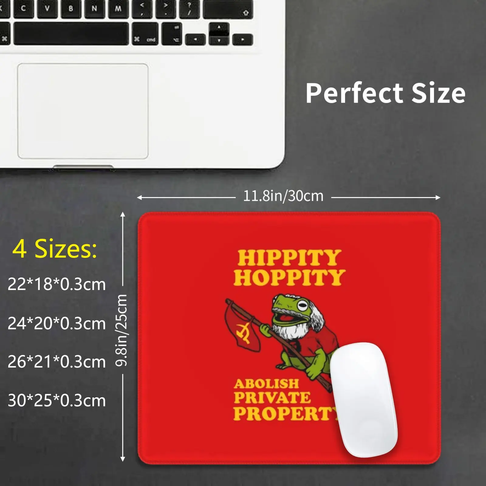 Hippity Hoppity Abolish Private Property Mouse Pad DIY Print Communist Memes Socialist Memes Hippity