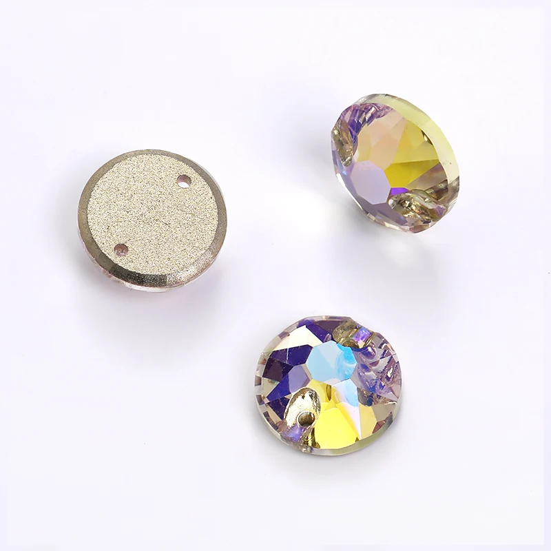 10 Pcs/Bag Round Stones For Jewelry Decoration k9 Flatback Crystal Rhinestones For Clothes Dress Diy & Craft Beads For Sewing