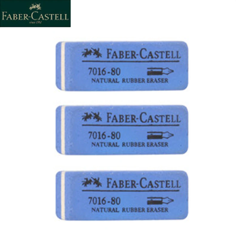 Faber Castell Naturkautschuk-Radiergummi für Gelstift/Kugelschreiber/Füllfederhalter/Tintenstift, löschbar, für Studenten, Sand, Gummi, Schreibwaren 7016