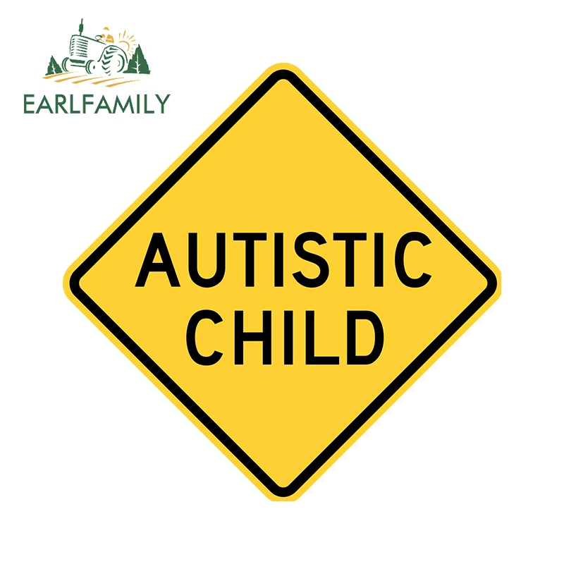 EARLFAMILY 13cm x 13cm for Autistic Child Sign Car Stickers Graffiti Decal Motorcycle Auto Car Accessoires Sticker Caravan Decor