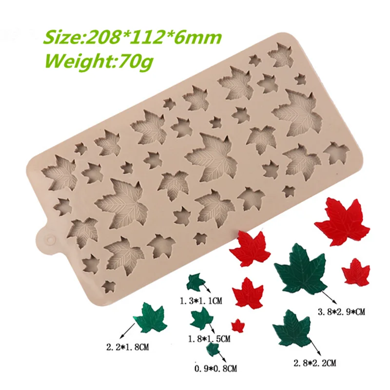 Maple leaf silicone molde de vela bolo artesanal cola cera diy folhas criativo moldes ferramentas cozimento