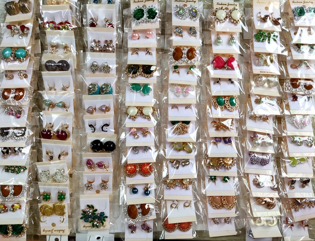 24/60 pares surtidos de pendientes superiores para mujer, conjunto de dijes, pendientes de lujo para niñas y mujeres, pendientes, joyería de moda al por mayor