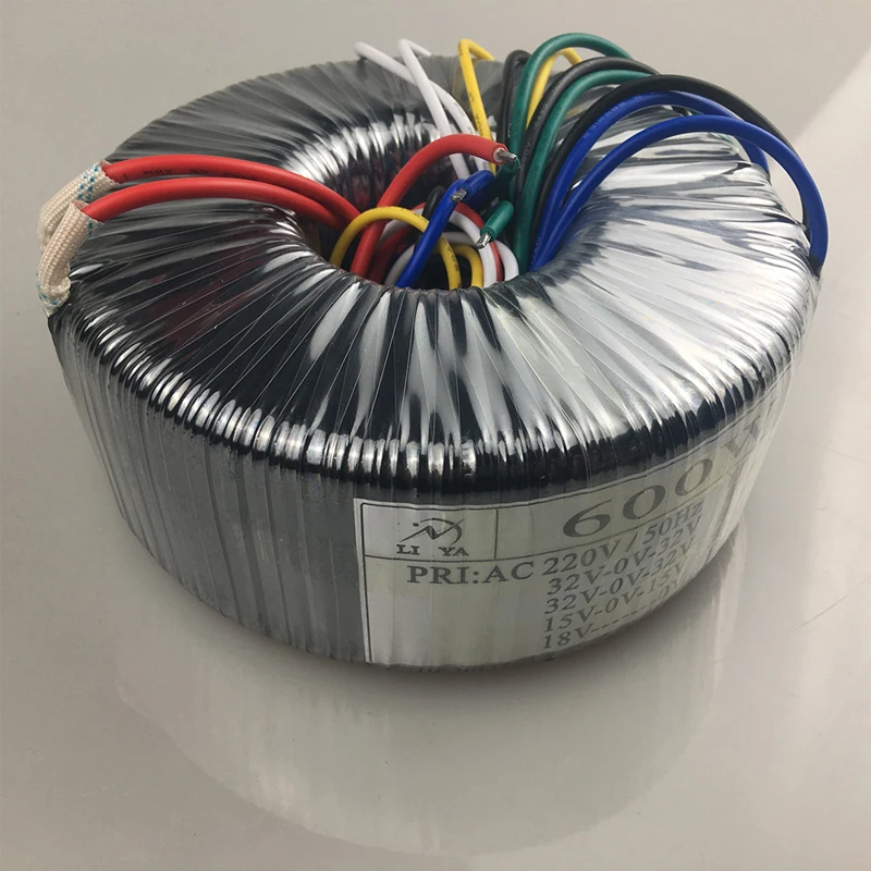 KYYSLB AC 220V 600WประเภทแหวนTransformer 220Vคู่ 32V/32V/15V 18V HIFIเครื่องขยายเสียงPower Supply Transformer