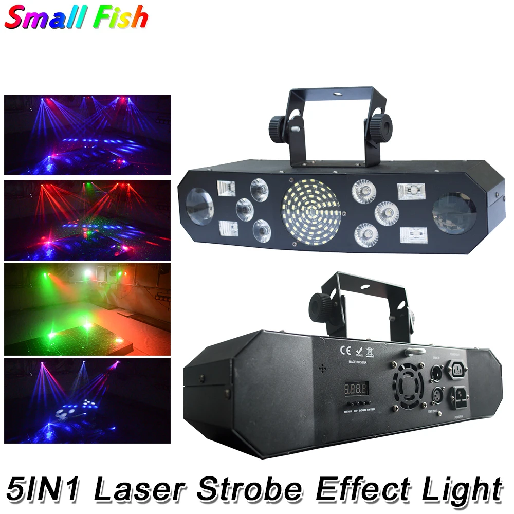 laser flash strobe luz led efeito de palco iluminacao 100240v profissional dj discoteca clube bar festa mostra equipamentos pecas lote 5in1 01