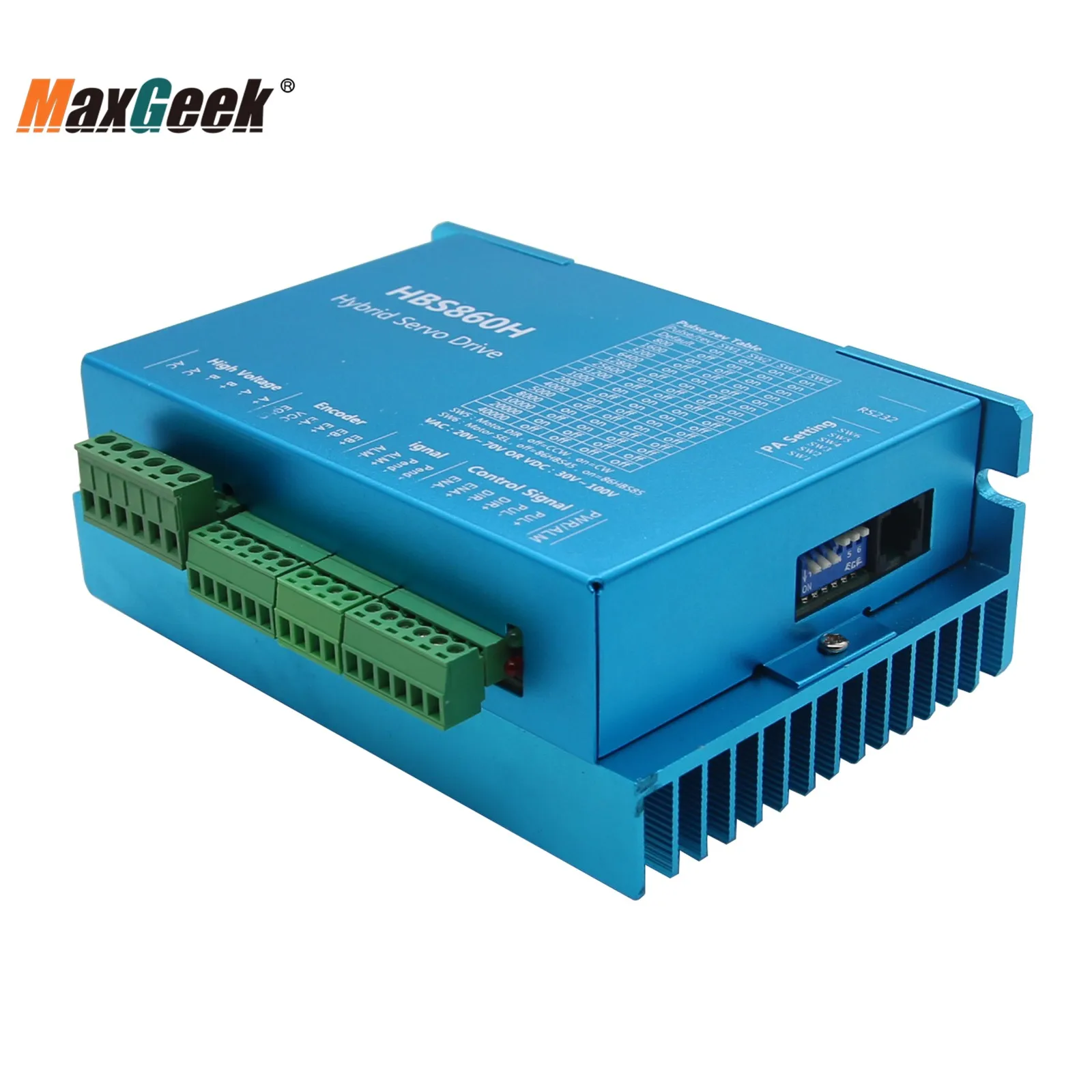 Maxgeek HBS860H Hybrid Servo Driver 1000RPM 86 Series Closed Loop Stepper Motor Driver