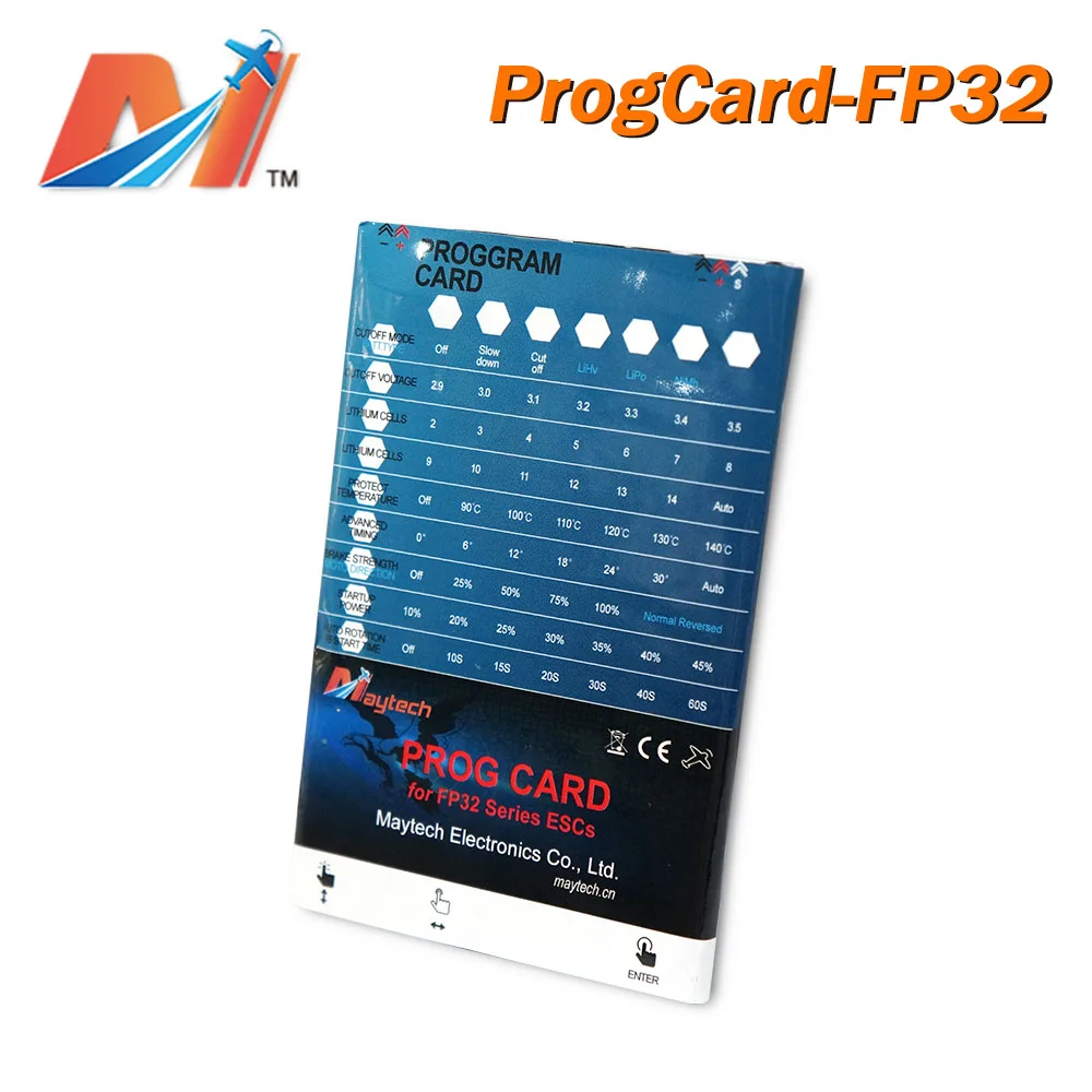 Maytech Progcard para aviones RC FP sin escobillas ESC 32 bits controladores de velocidad Progcard-FP32