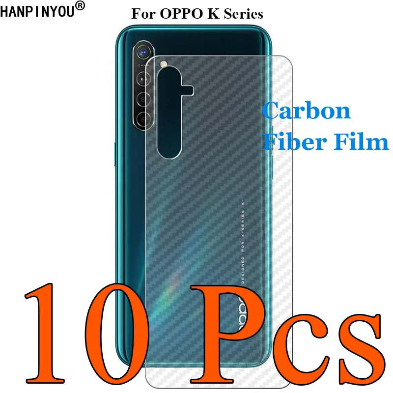 10 Pcs/Lot For OPPO K9 K9s K5 K7 Pro 5G 3D Ultra Thin Transparent Carbon Fiber Back Rear Film Skin Screen Protector Sticker