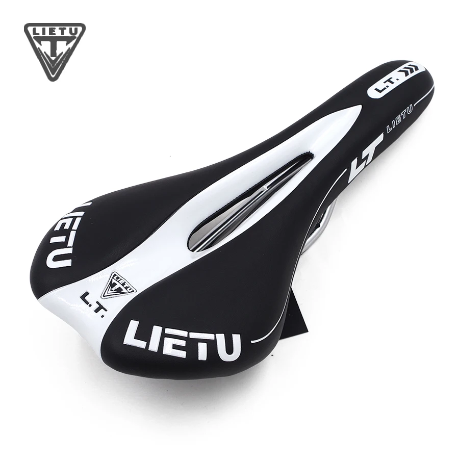 LIETU Open Road MTB Seat covers Men Women Comfort Bicycle Saddle Cycling Racing Saddle Bike Spare Parts Black White Bicycle Acce