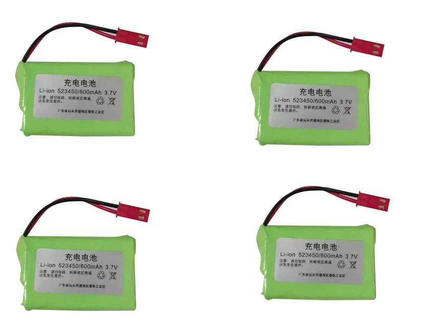 3.7V 600mAh  Li-ion Battery for RC toys Cars Tank Robot Electric water gun 3.7V rechargeable high capacity lithium battery