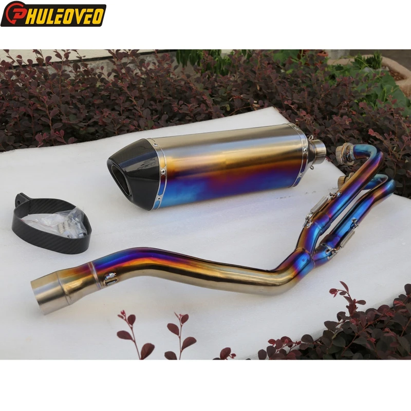 Titanium Alloy for Yamaha TMAX530 Motorcycle Exhaust Muffler System with Collector Header Tube Exhaust Escape with Carbon Tip