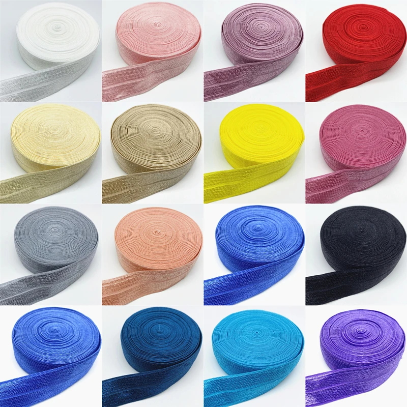 15mm 20mm 25mm nastro elastico pieghevole su fascia elastica in Spandex per accessori per indumenti con fascia in vita con rifiniture in pizzo cucito