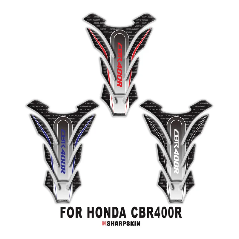 

Motorcycle 3D Edge Gel Protection Tank Case Fishbone Sticker Moto Fuel Sticker for HONDA CBR400R