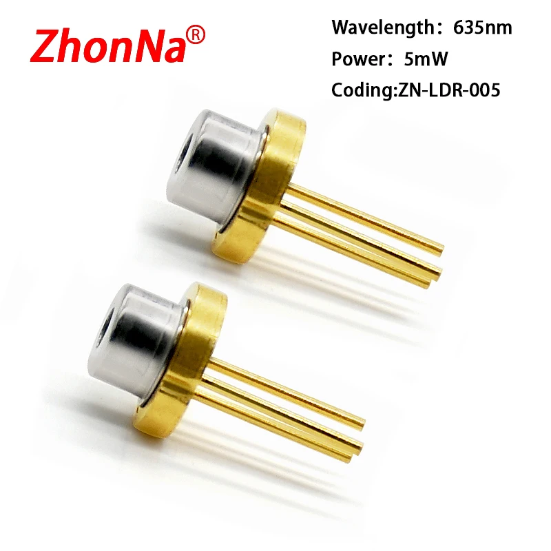 635nm  5mw  Laser Diode  Module RED Number  ZN-LDR-005  ​​DIY Laser Sensor Light Emitting Tube LED Electronic Desi Package: TO56