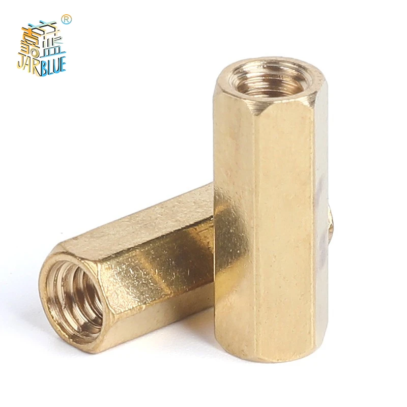 5-50pcs Hex Female to Female M2 M2.5 M3 M4 M5  brass standoff spacer Hexagonal Stud Spacer Hollow Pillars