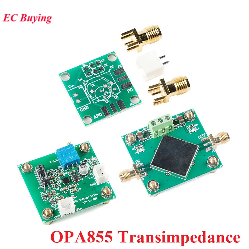 OPA855 Transimpedance IV High-speed APD PIN High-speed Photodetection TIA Amplifier Module IV Conversion 1KV 10KV 1MV/A