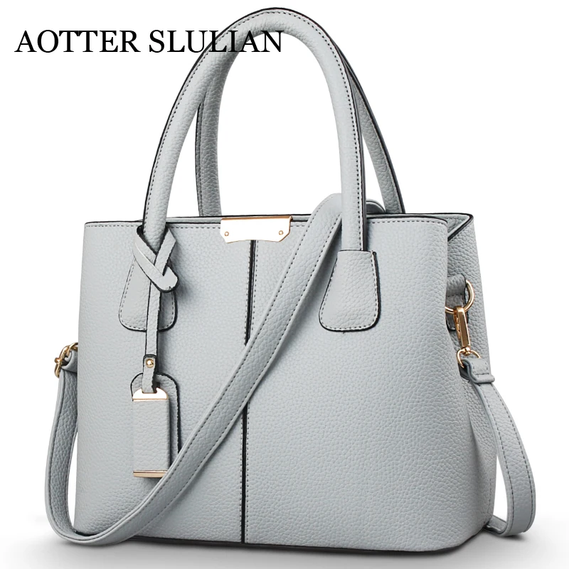 Fashion Women Leather Ladies Handbag Crossbody Shoulder Bag White Messenger Bag Shoulder Tote Hand Bags With Purse Pocket Casual