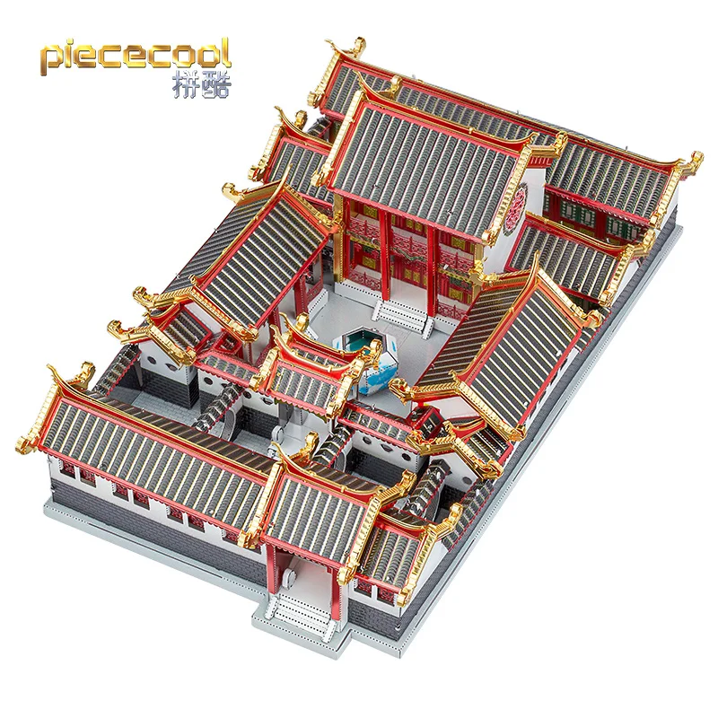 

Piece cool 3D Metal Puzzle COURTYARD HOUSE Model kits DIY Laser Cut Assemble Jigsaw Toys Desktop decoration GIFT For children