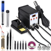 JCD 8908 Soldering Station 2 IN 1 Welding Repair Machine Soldering Iron with Hot Air Gun SMD BGA Rework LCD Digital Station