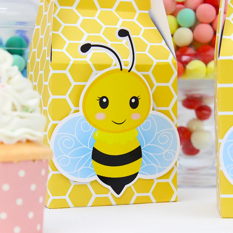 Scatole bomboniere Bumble Bee scatola di caramelle decorazione per feste Baby Shower mamma per essere bomboniere borse per feste