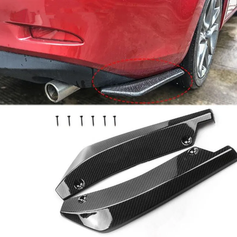 

2Pc Universal Car Rear Bumper Lip Spoiler Accessories for Volkswagen Golf 5 6 7 PASSAT B5 B6 B7 Polo T5 Bora T-ROC Jetta MK5 MK6