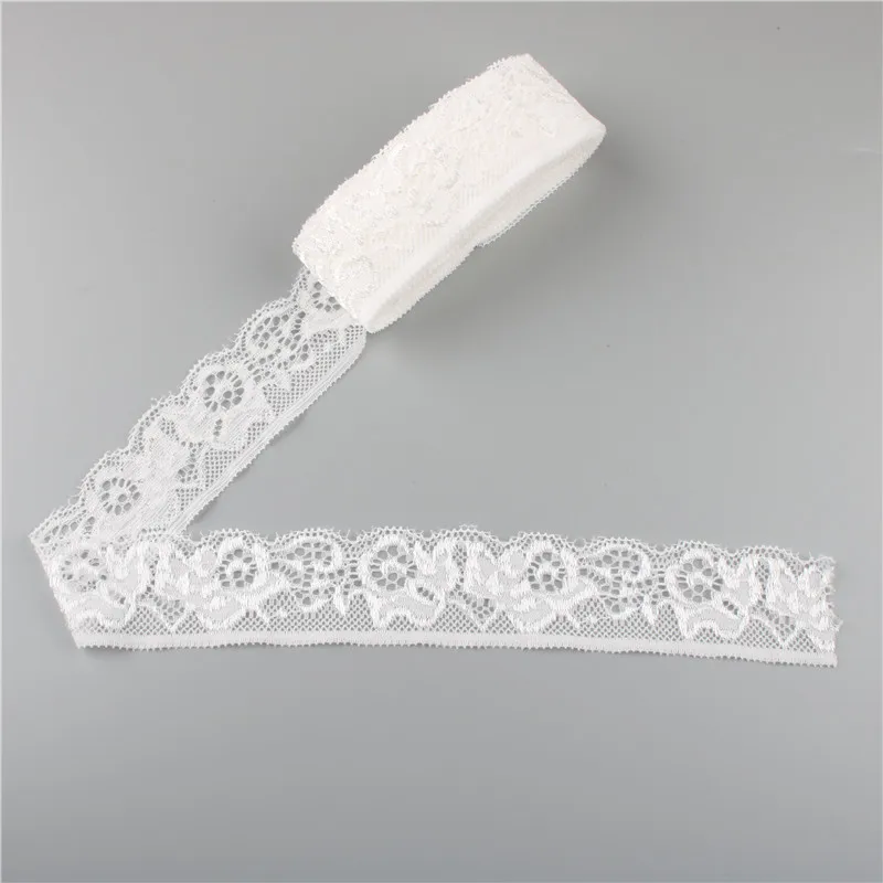 5Yards/lot High Quality Elastic Lace Trims for Sewing Clothing Wedding Decorations 30mm Christmas Stretch Lace Fabric Ribbon DIY