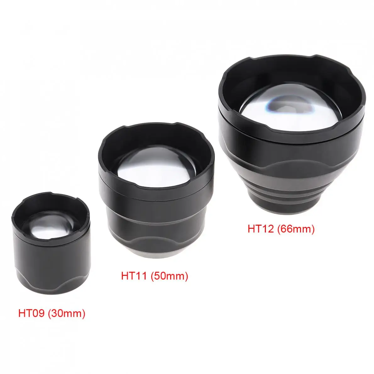 HT9/HT11/HT12 Lens Replaceable Thickened Flashlight Head for 31MM Diameter Hunting Torch