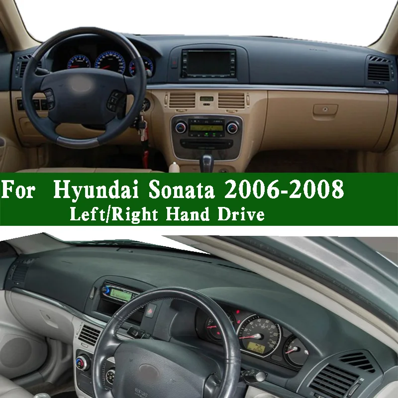 For Hyundai Sonata GLS 6MK 2006 2007 2008 Dashmat Dashboard Cover Instrument Panel Protective Pad Anti-Dirt Proof Dash Mat