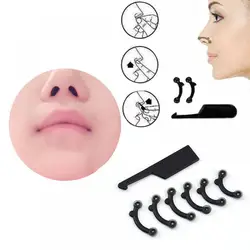 6Pcs/Set Beauty Nose Up Lifting Bridge Shaper Massage Tool No Pain Nariz Shaping Clip Clipper Women Girl Massager 3 Size